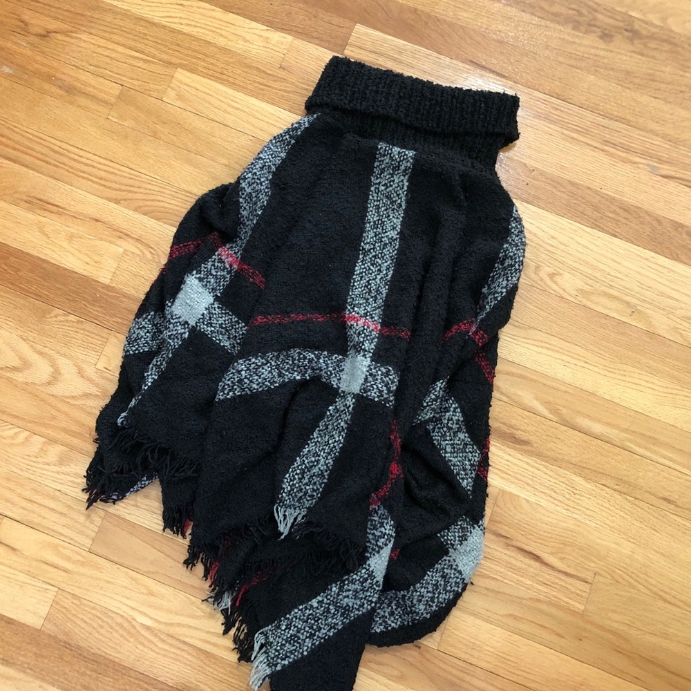 turtleneck poncho